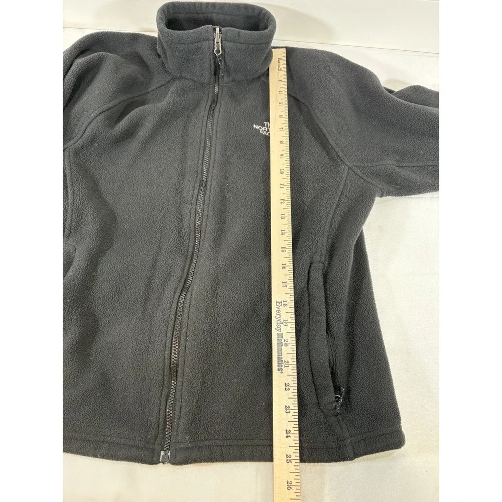 THE NORTH FACE Jacket Men's Medium M Black Low Pile Fleece Zip Winter Outdoors